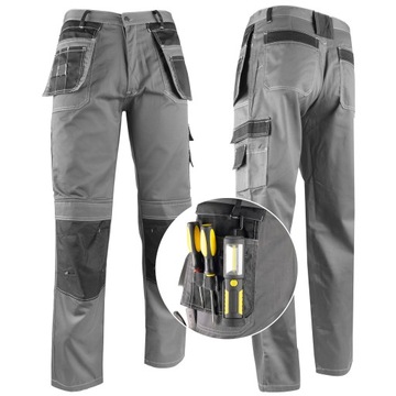 SPODNIE ROBOCZE MONTERSKIE DEKARSKIE 280g XXL (58)