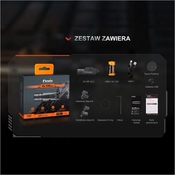 Latarka na pistolet broń Fenix GL19R V2.0 1200lm 420m USB-C GLOCK I INNE