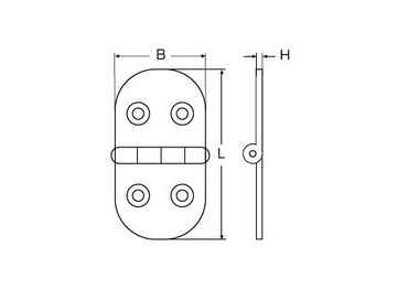 ПЕТЛЯ 8045C НЕРЖАВЕЮЩАЯ НЕРЖАВЕЮЩАЯ КИСЛОУСТОЙЧИВАЯ 80X40X2.0 A2