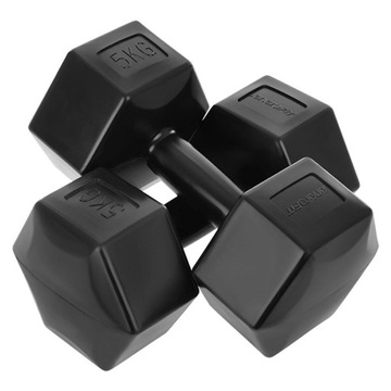 ZESTAW HANTLI KOMPOZYTOWYCH HEX HANTELKI DO ĆWICZEŃ 2x5 KG ENERO FIT
