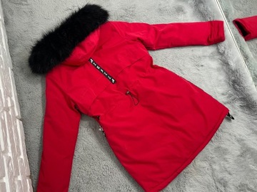 ДЛИННАЯ ТЕПЛАЯ КУРТКА С КАПЮШОНОМ XL