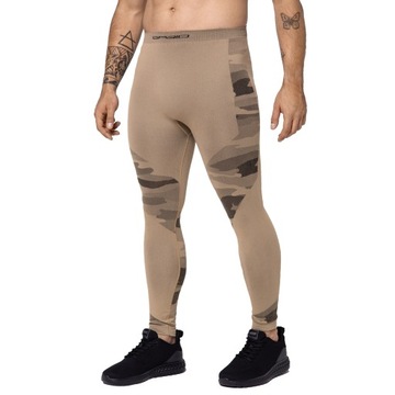 Legginsy męskie Spaio Military piaskowe 2XL