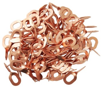 НАСОНКИ витые для сварочного аппарата SPOTTER, изогнутые, 100 шт, биты 1,5мм МЕДНЕННЫЕ