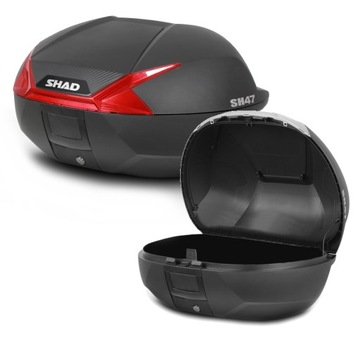 Kufer motocyklowy SHAD SH47 47 L Czerwone Wstawki
