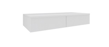 Toaletka wisząca ELEGANCE konsola BIAŁA ryfle 100cm szuflady tip-on biurko