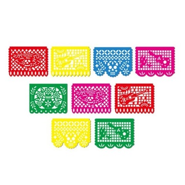 Baner na imprezę meksykańską Fiesta wiszący baner Kolorowy 9 wzorów 15 w stylu C