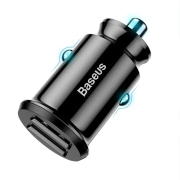 Автомобильное зарядное устройство Baseus Grain Fast, 2 порта USB 3.1A, 12 или 24 В