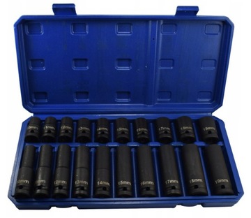 НАБОР УДАРНЫХ ГОЛОВОК 10-19 УДАРНЫХ ГОЛОВОК 1/2