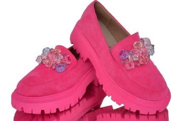 ЧУДЕСНЫЕ ЖЕНСКИЕ ЛОФЕРЫ С КРИСТАЛЛАМИ, ПОВСЕДНЕВНАЯ КОЖА, ОБУВЬ ИТАЛИЯ, ОРИГИНАЛЬНЫЙ СТИЛЬ