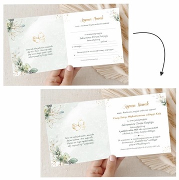 PERSONALIZACJA ZAPROSZEŃ - USŁUGA DODATKOWA