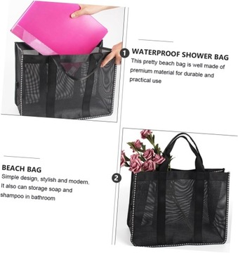 Пляжная дорожная сумка большой емкости с 2 сетками