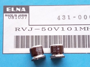 [10szt] Kondensator SMD 100uF 50V ELNA 105'C 10x10