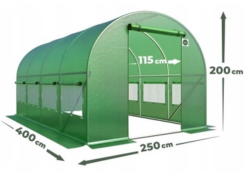 САДОВЫЙ ТУННЕЛЬ С ФОЛЬГОЙ UV-4 ТЕПЛИЦА 4x2,5м ПРЕМИУМ ТЕНТ 10м2 ФОЛЬГА