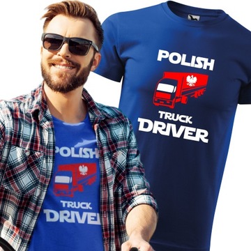 Prezent Koszulka dla Kierowcy Taty Chłopaka Polish Truck Driver XL
