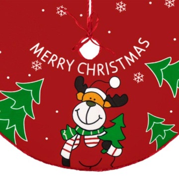 Рождественская юбка для елки одеяло с многоразовой печатной печати Рождественская елка Луна 60 см