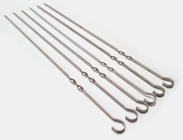 Szpikulce do szaszłyków nierdzewne 6szt/55cm/gr1,8