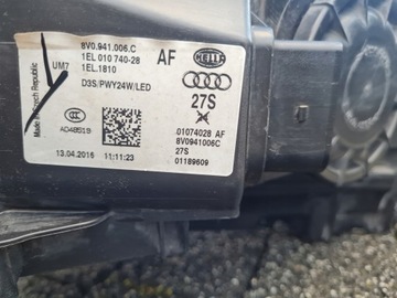 AUDI A3 S3 8V0 SEDAN CABRIO BI XENON LED 8V0941005C 8V0941006C PŘÍLEŽITOST