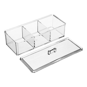 Plastikowe torebki na herbatę Organizer na biurko do makijażu na biurko 3 siatki z pokrywką