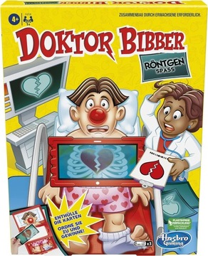 Doktor Bibber rentgen, zabawa, gra planszowa dla dzieci od 4 lat