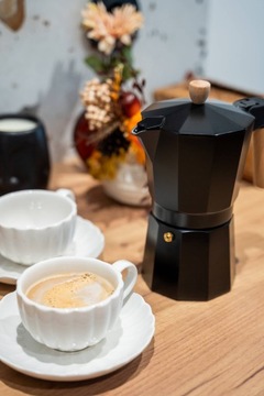 КОФЕВАРКА для приготовления кофе, АЛЮМИНИЙ, 450 мл, ЧЕРНАЯ