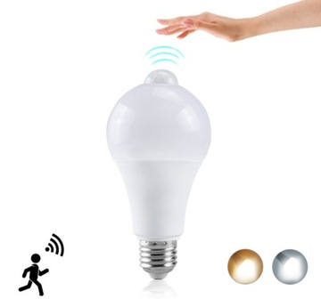 2X Żarówka LED E22 15W czujnik RUCHU i ZMIERZCHU