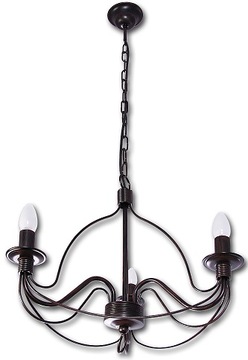 LAMPA CAMELOT 4594Z-H78 CZARNO BRĄZOWA LIS
