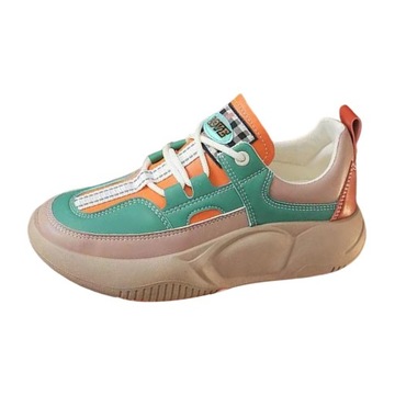 Кроссовки на платформе Casual 40, зеленые