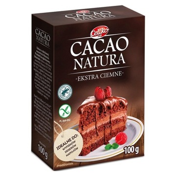 Kakao naturalne, ekstra ciemne bez glutenu Celiko 100g (Celiko) CELIKO