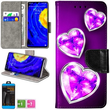 Etui Portfel FOTO Case STOJAK MAGNES WZORY OBUDOWA + SZKŁO 9H do Honor 8X
