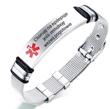 PADACZKA Bransoletka Ratunkowa ze Znakiem Medycznym