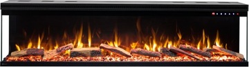 AFLAMO KOMINEK ELEKTRYCZNY LED ŚCIENNY UNIQUE 183 CM ZABUDOWA GRZANIE 1500W