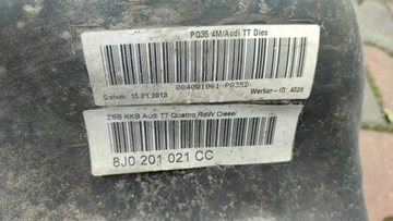 AUDI TT TTS MK2 2013 NÁDRŽ PALIVA