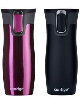 2 x Contigo West Loop 2.0 kubek termiczny 470ml - Matte Black + Raspberry