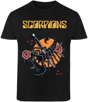 T-SHIRT MĘSKI PREZENT SCORPIONS HEAVY METAL ROCK KOSZULKA CZARNA R-3XL A616