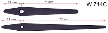 WSKAZÓWKI GODZINOWA MINUTOWA 10 cm DO ZEGARA W714C