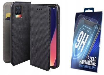 Etui z klapką do REALME 8 / 8 PRO obudowa case + szkło na ekran ochrona 9H