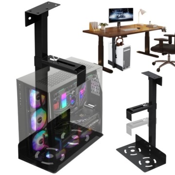 Věšák Pod Stůlový Držák Na Počítač Pc Ocelový Závěsný Do 35 Kg