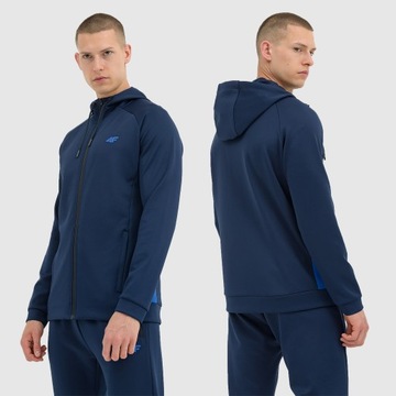 4F BLUZA MĘSKA BLUZA TRENINGOWA ROZPINANA Z KAPTUREM SS24