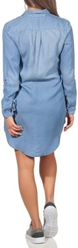 Sukienka jeansowa Silla 10184172 Niebieski Regular Fit