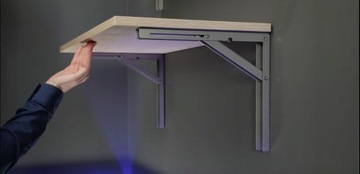 Угловой складной кронштейн для полки L400, черный