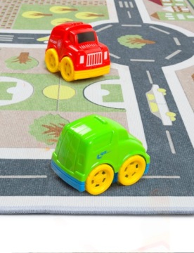 БОЛЬШОЙ ДЕТСКИЙ КОВЕР 200х300СМ УЛИЦЫ ГОРОД АВТОМОБИЛЬ ДОРОЖКА МЯГКИЙ И ПРОЧНЫЙ