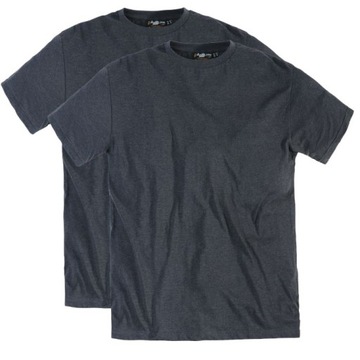 NORTH 56°4 DUŻE ROZMIARY DWIE KOSZULKI GRAFITOWE T-SHIRT 2PAK 6XL 160cm