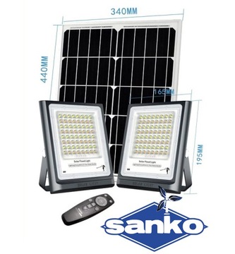 Солнечная лампа SANKO ED6 (2x LED 60Вт 2x600лм) + панель 25Вт