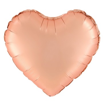 Balon foliowy serce matowe rose gold 18
