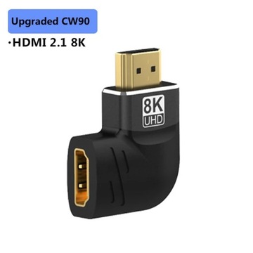 8K HDMI 2.1 Adapter 90 270 stopni kąt prosty konwerter męski na żeński