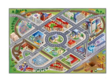 Килимок фетровий килим 75x112 см - місто