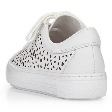 Skórzane buty sportowe białe Rieker L8831-80 36