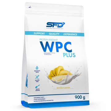 SFD WPC PROTEIN PLUS 900g BANAN BIAŁKO SERWATKOWE WHEY SPORT MIĘŚNIE MASA