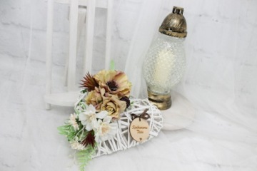 Головной убор для кладбища Букет цветов HEART для мемориала на могиле