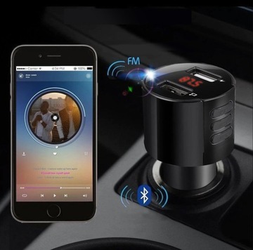 FM-передатчик Bluetooth, зарядное устройство для MP3 с ЖК-дисплеем и 2 USB-портами